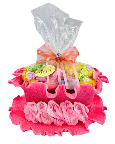 Pink Crespa with Flowers