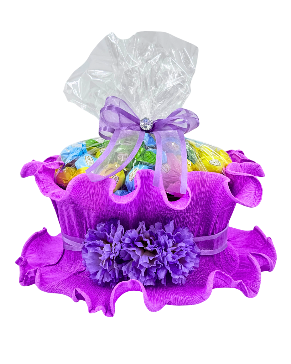 Purple Crespa with Flowers