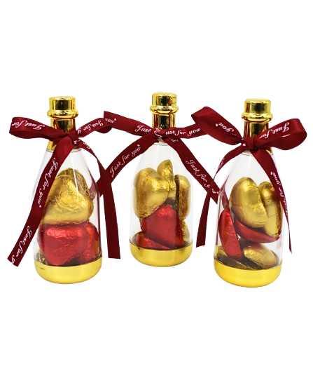 Sorini Chocolate Heart Bottles.