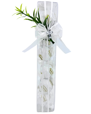 Clear Box with White Sorini Chocolates