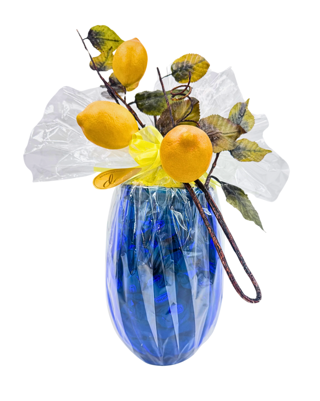 Blue Vase with Sorini Chocolates