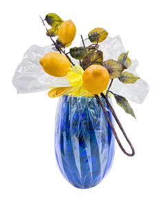Blue Vase with Sorini Chocolates