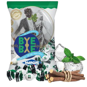 Mangini Candy Bags Mint Licorice Centre 150g